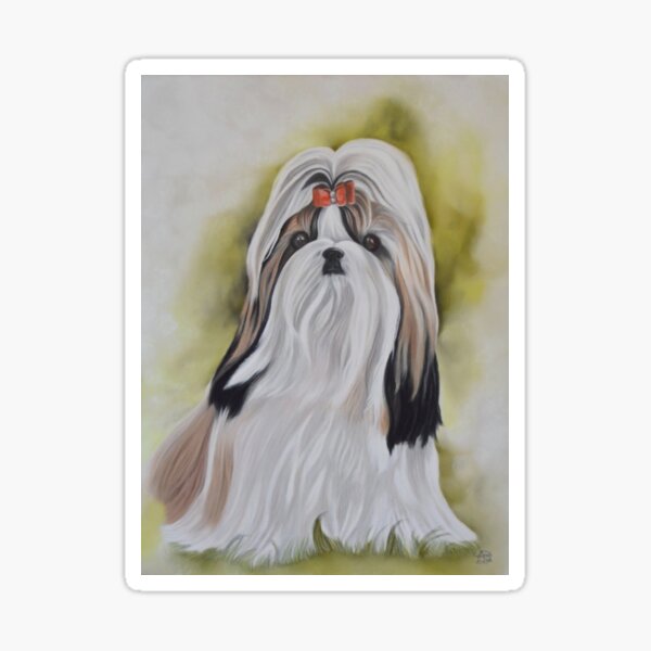 Shih tzu aux pastels Sticker