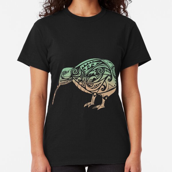 Maori Kiwi Bird Green Orange - Gift Idea Classic T-Shirt