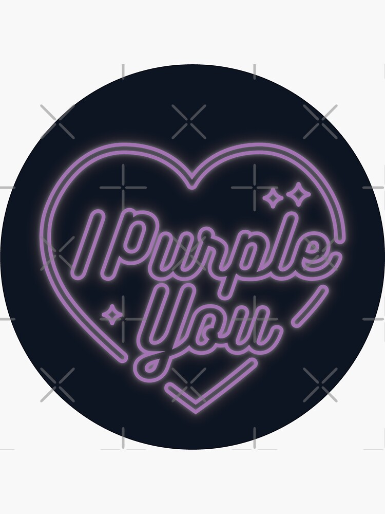 "BTS I Purple You Glowing Sign " Sticker by Monacat