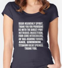 Jesse says grace: car part thanks Women's Fitted Scoop T-Shirt