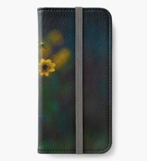yellow flowers dark day iPhone Wallet/Case/Skin