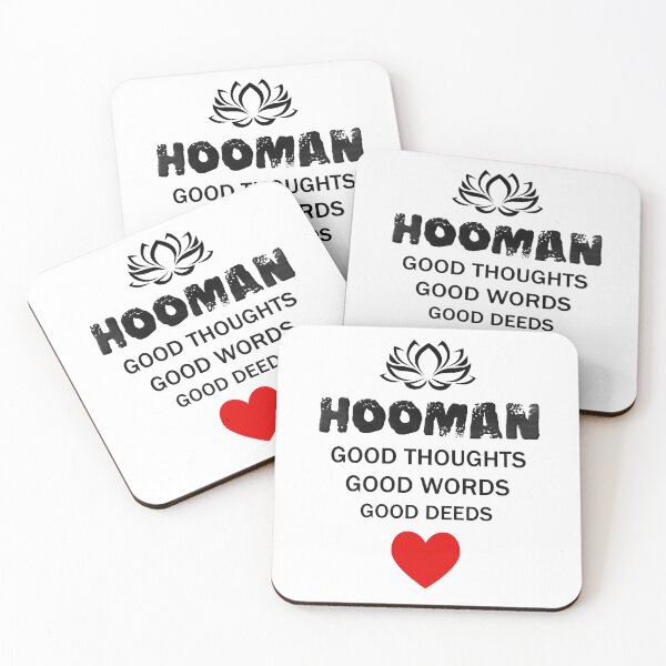 Item preview, Hooman - Good Thoughts, Good Words, Good Deeds - Red Heart - Light designed and sold by 4wordsmovement.