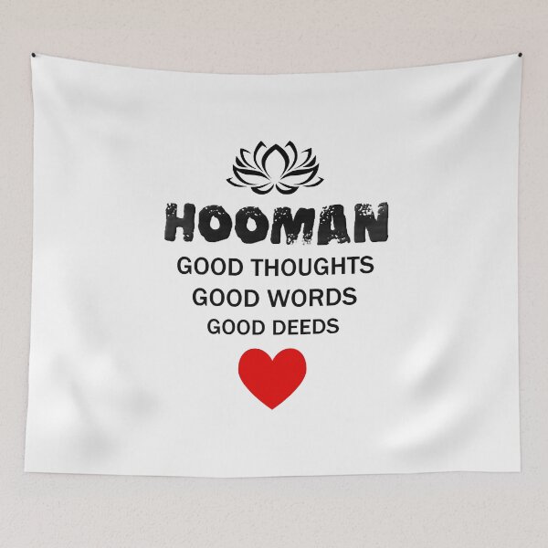Item preview, Hooman - Good Thoughts, Good Words, Good Deeds - Red Heart - Light designed and sold by 4wordsmovement.