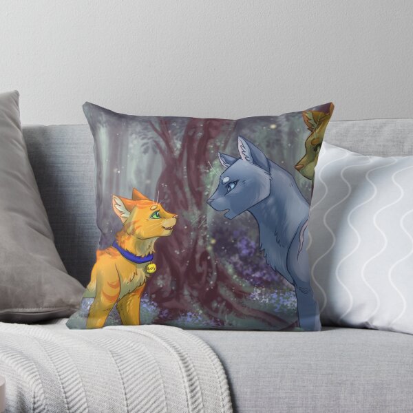 Warriors - Rusty meets Bluestar Throw Pillow