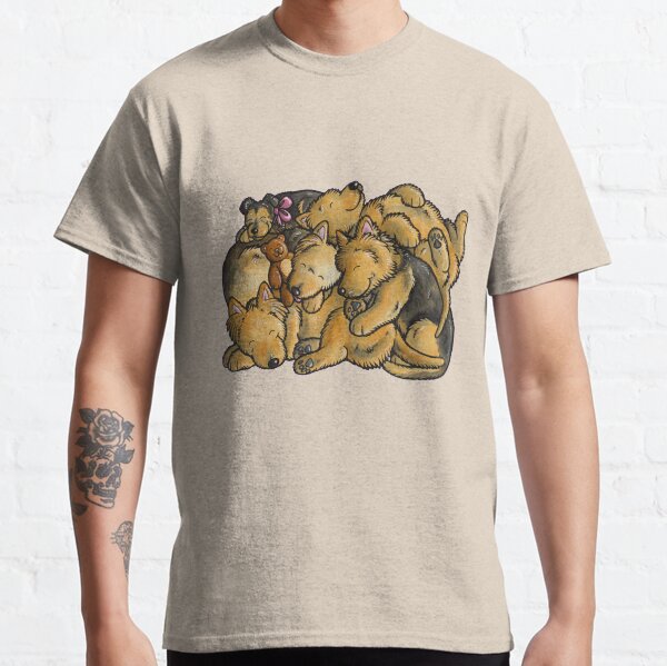 Sleeping pile of Australian Terrier dogs Classic T-Shirt
