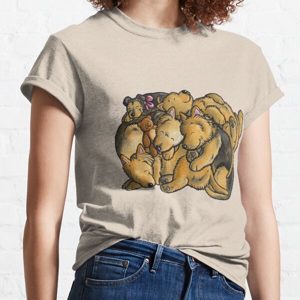 Sleeping pile of Australian Terrier dogs Classic T-Shirt