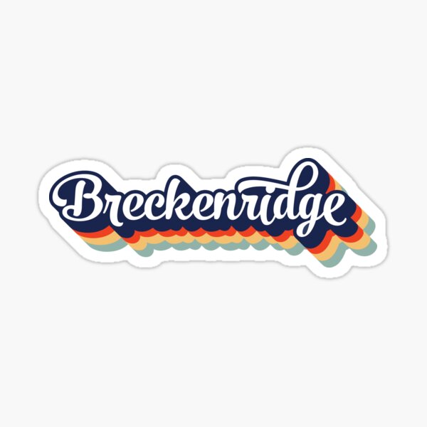 Skiing Breckenridge Colorado Ski Mountains CO Sticker