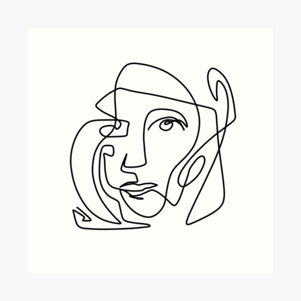 abstract face 1 Art Print