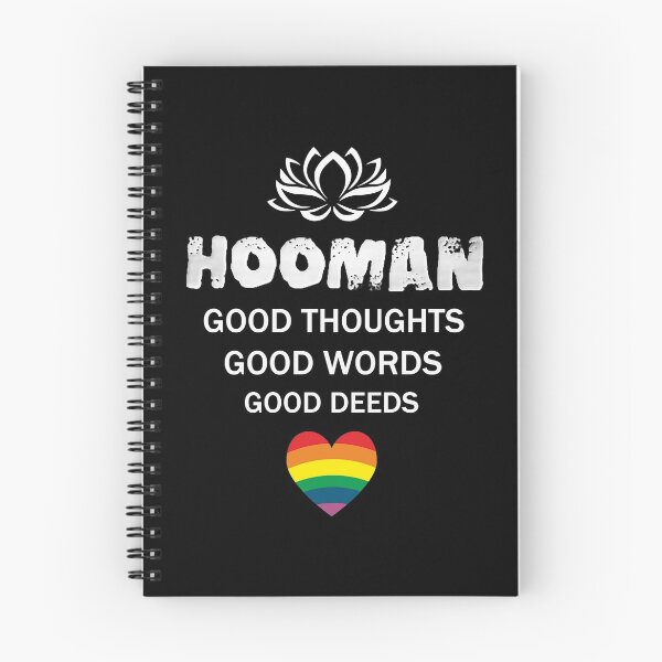 Item preview, Hooman - Good Thoughts, Good Words, Good Deeds - Rainbow Heart designed and sold by 4wordsmovement.