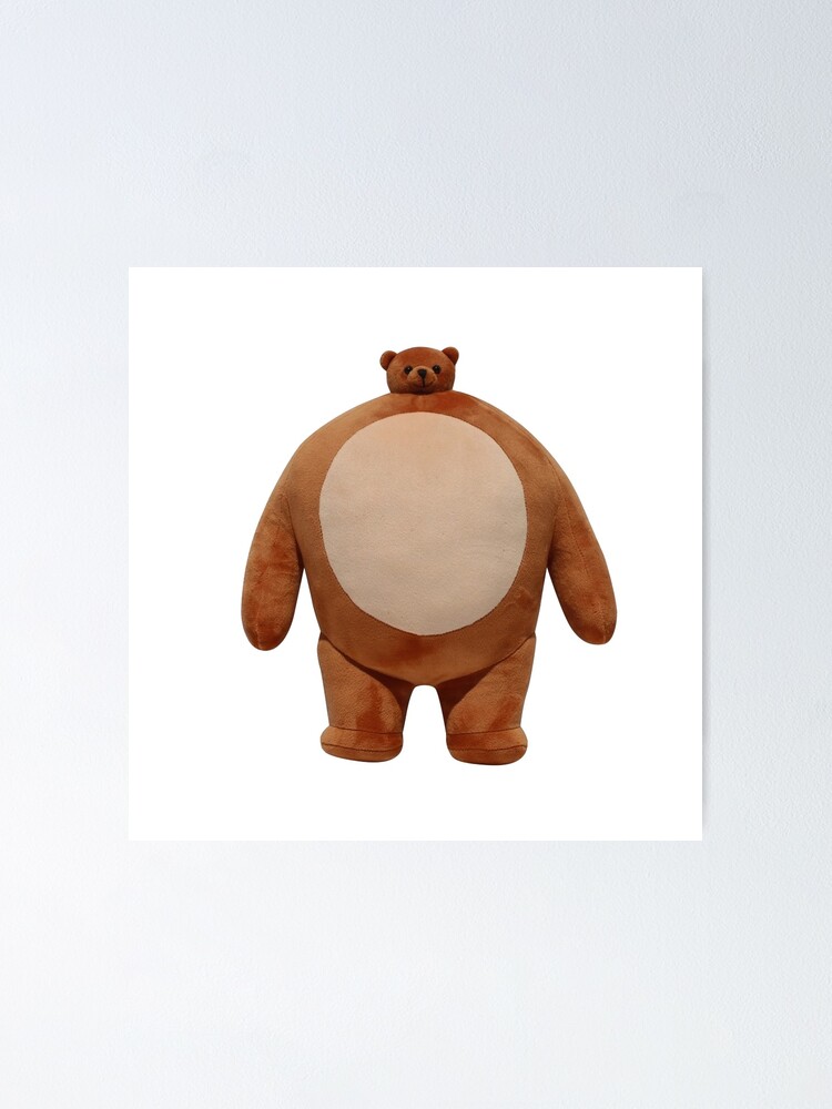 big stuffed bear with small head