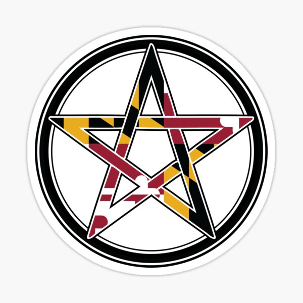 Maryland Flag Pentacle Sticker