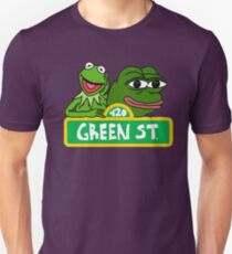 Green street with Pepe and Kermit Unisex T-Shirt