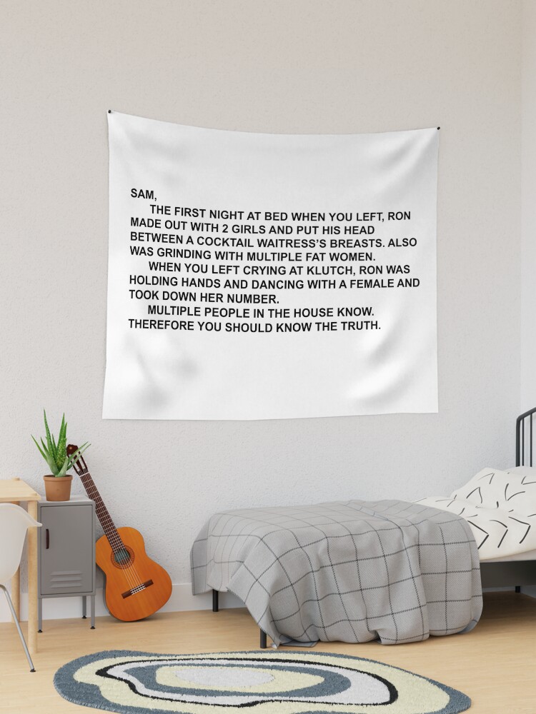 THE NOTE Tapestry