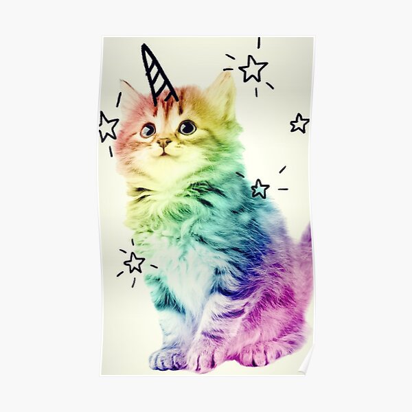 Unicorn Kitten Poster