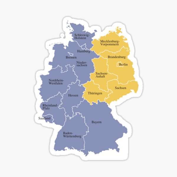 Germany East West Sticker