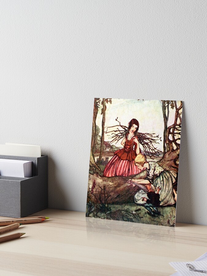 Snow White And Rose Red Grimm Brothers Rie Cramer Art Board Print By Forgottenbeauty Redbubble