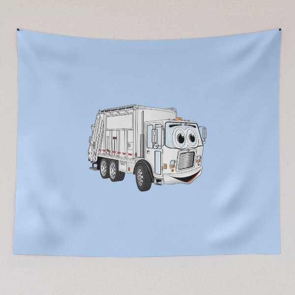 Item preview, White Smiling Garbage Truck Cartoon designed and sold by Scott Hayes.