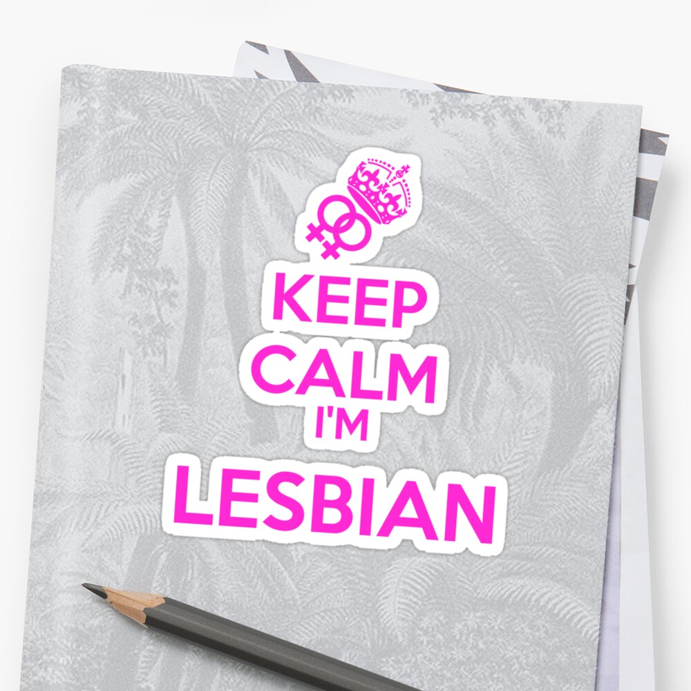 Keep Calm Im Lesbian 2 Stickers By Karmadesigner Redbubble