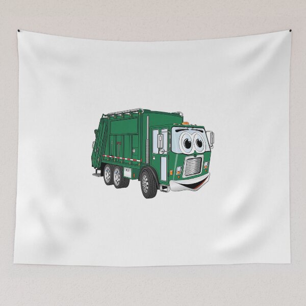 Item preview, Green Smiling Garbage Truck Cartoon designed and sold by Scott Hayes.