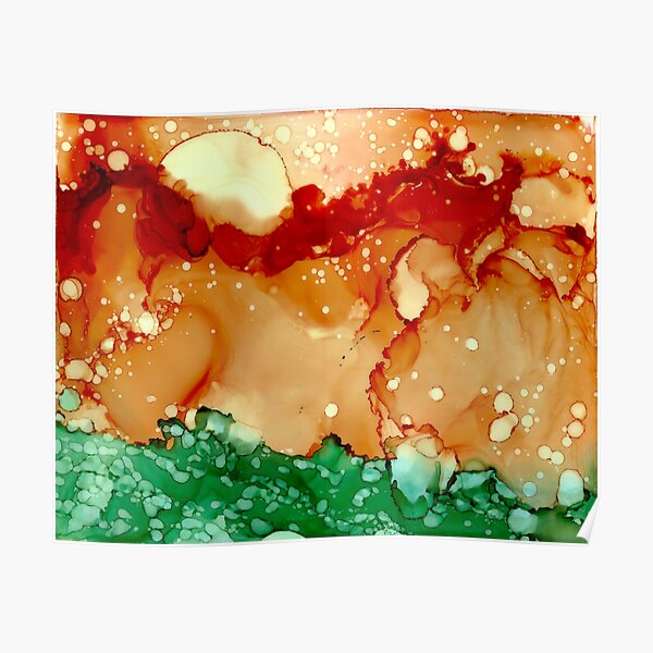 Sun Splash Abstract Painting Poster