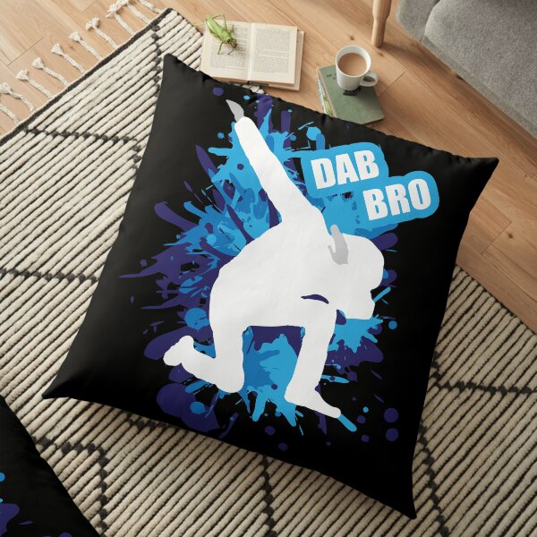 Dab on em Blue Floor Pillow