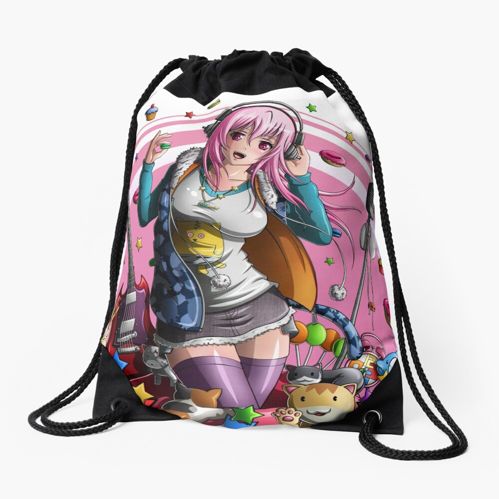 "Super Sonico - Fan Art (High Res)" Drawstring Bag by ...