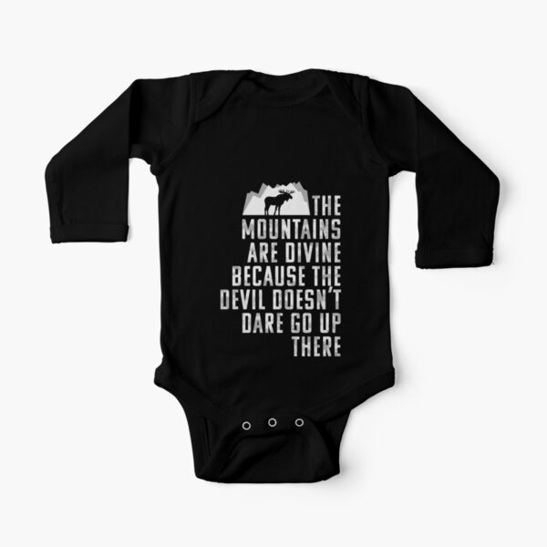 The Mountains Are Divine Long Sleeve Baby One-Piece