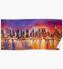 Vibrant New York City Skyline Poster