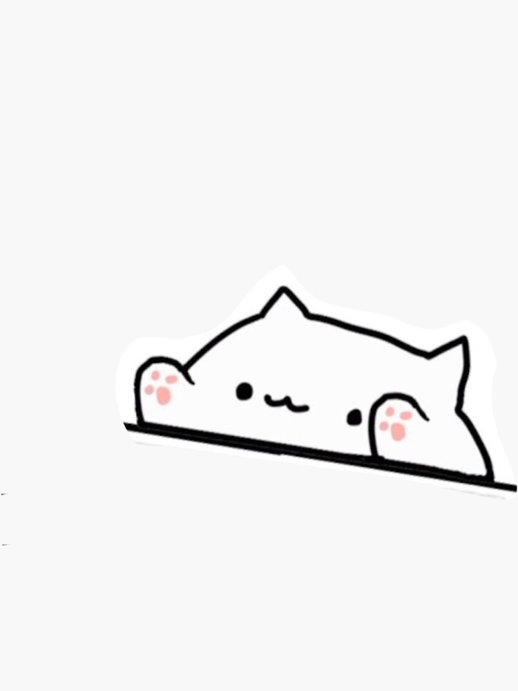 "Bongo Cat!" Sticker for Sale by ienjoycatsss | Redbubble