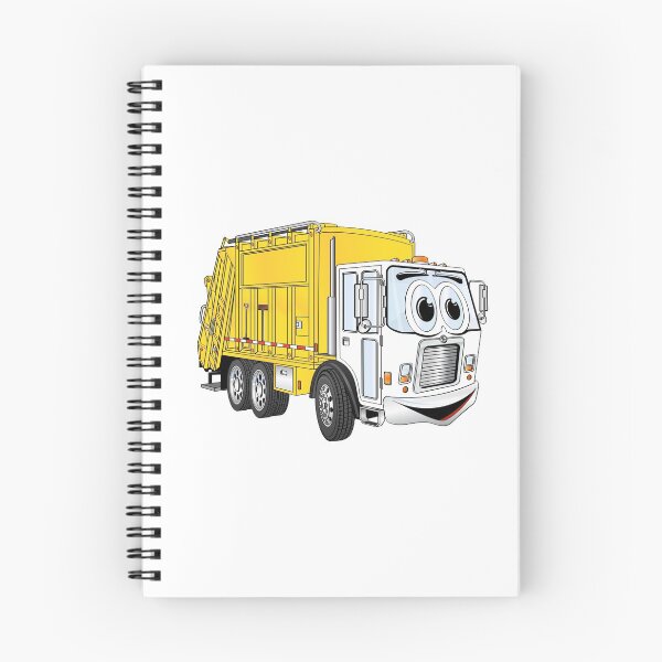 Item preview, Yellow White Smiling Garbage Truck Cartoon designed and sold by Scott Hayes.