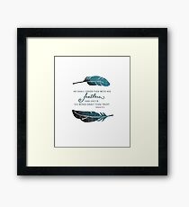 Cover with His feathers - Psalm 91 KJV Bible verse Framed Print