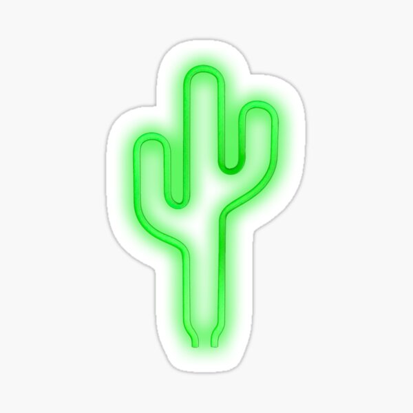 Cute Preppy Neon Cactus Sticker for Sale by kschneck15