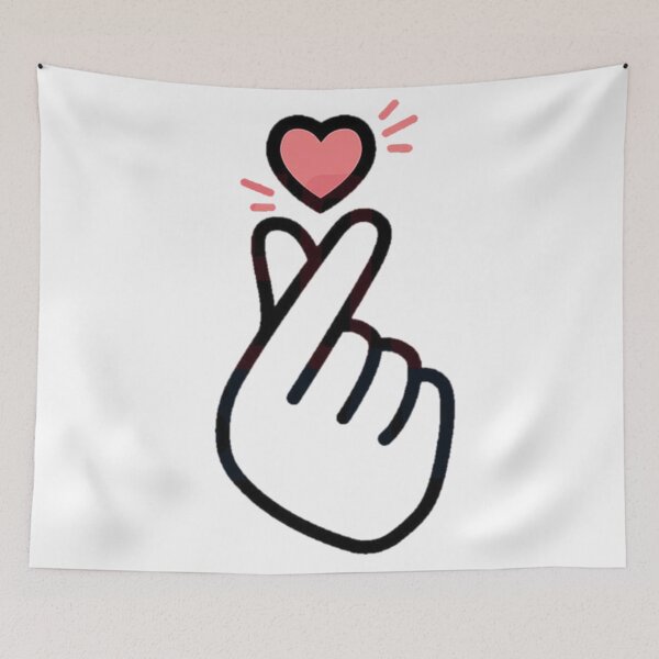 Item preview, Korean Finger Heart Version 5 (mini design for shirts) designed and sold by Nicole 108.