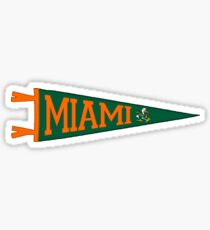 university of miami pennant Sticker