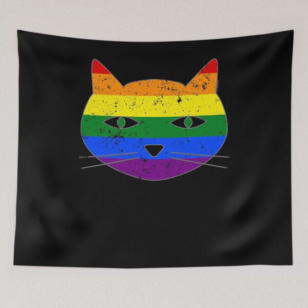 Item preview, Funny Cat Rainbow Flag Love Cats designed and sold by shoppzee.
