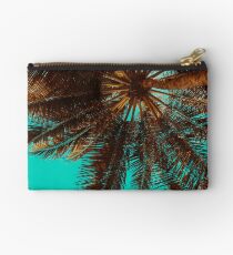 Palm tree under blue sky, beach, gift Studio Pouch