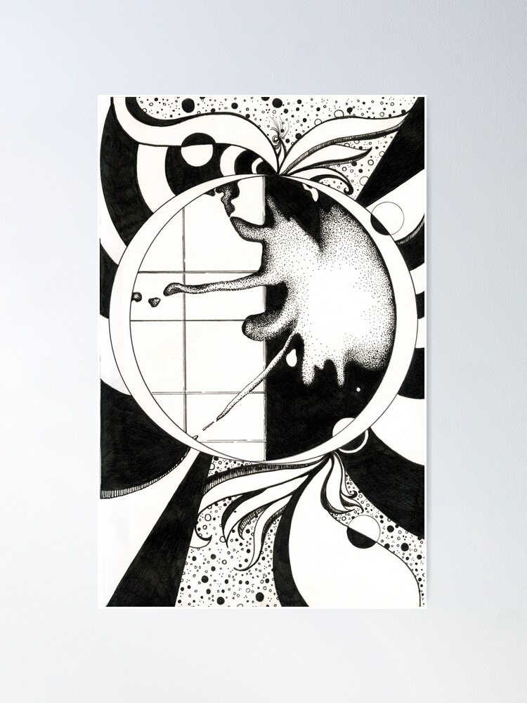 Alternate view of Radiation, Ink Drawing Poster