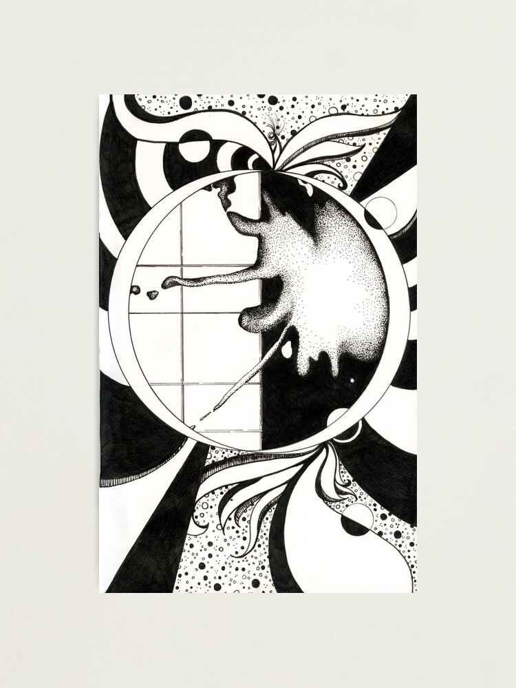 Alternate view of Radiation, Ink Drawing Photographic Print