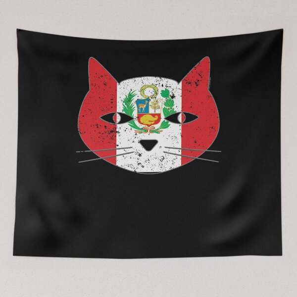 Item preview, Festive Cat Peru Flag Pet Cat designed and sold by shoppzee.
