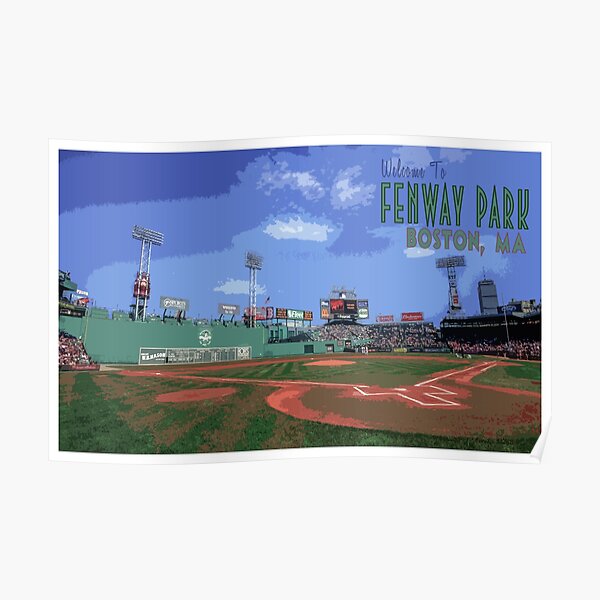 Vintage Fenway Park Poster_Boston Red Sox Photo Reproduction - Row