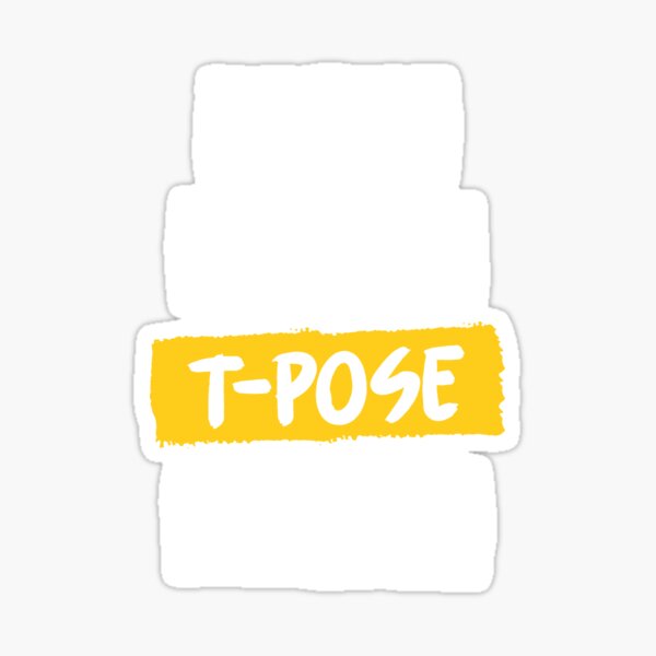 T-pose Funky Sticker for Sale by Notty