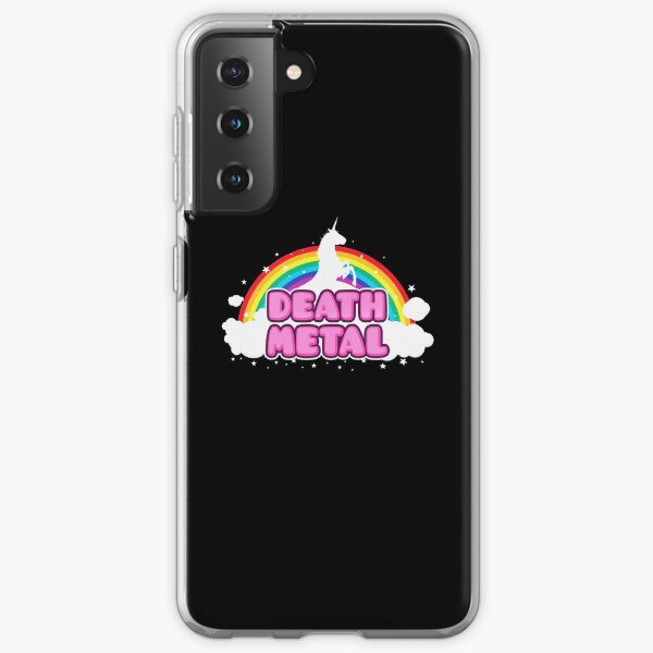 DEATH METAL! (Funny Unicorn / Rainbow Mosh Parody Design) Samsung Galaxy Soft Case