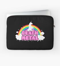 DEATH METAL! (Funny Unicorn / Rainbow Mosh Parody Design) Laptop Sleeve