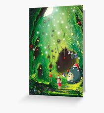 Totoro Christmas Card Greeting Card