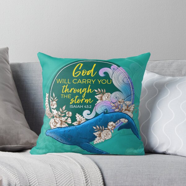 Item preview, BIBLE VERSE "God will carry you through the storm" Isaiah 43:2 designed and sold by pinedamikeb.