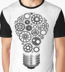 Innovation with ideas and concepts featuring a light bulb cogs working Business isolated Graphic T-Shirt