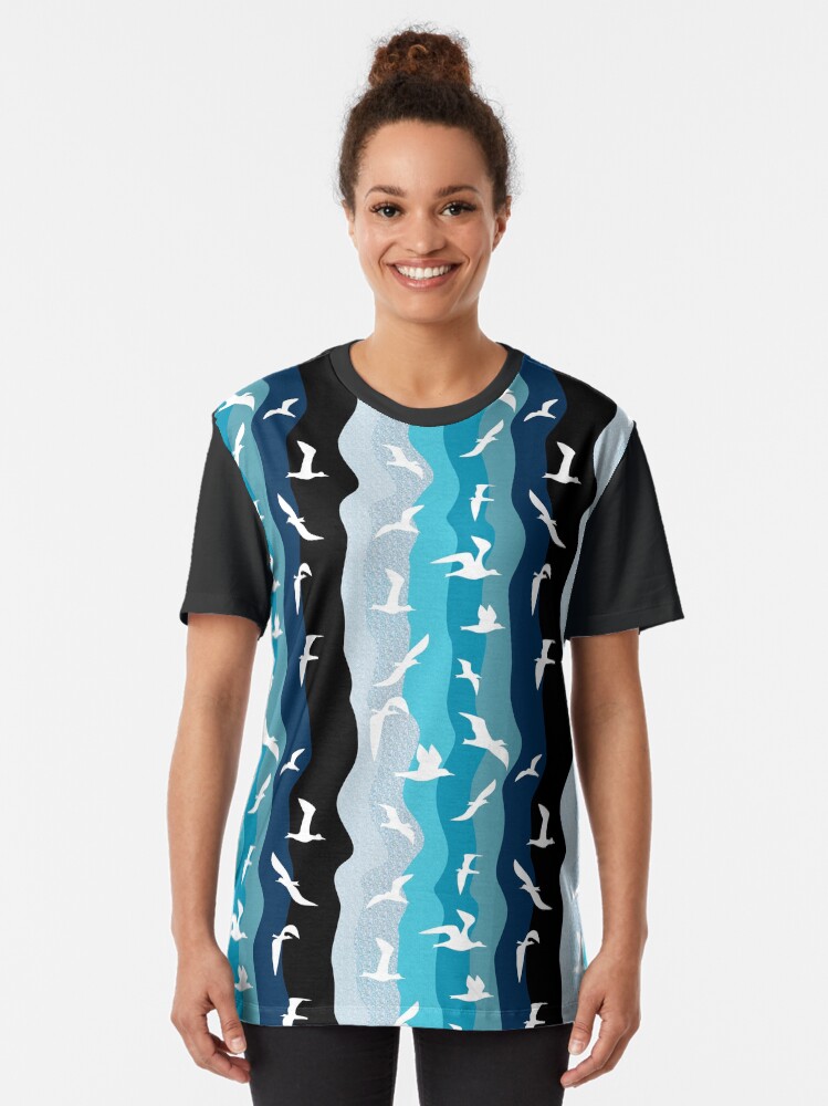 Alternate view of Seagulls at noon Graphic T-Shirt