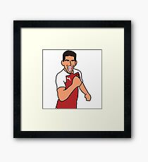 Tucas Lorreira- Arsenal FC- Football- Cartoon Framed Print