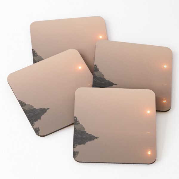 Item preview, Satiny Pinks and Rough Grays - Soft Fog Sunrise on the Lake designed and sold by Georgia Mizuleva.