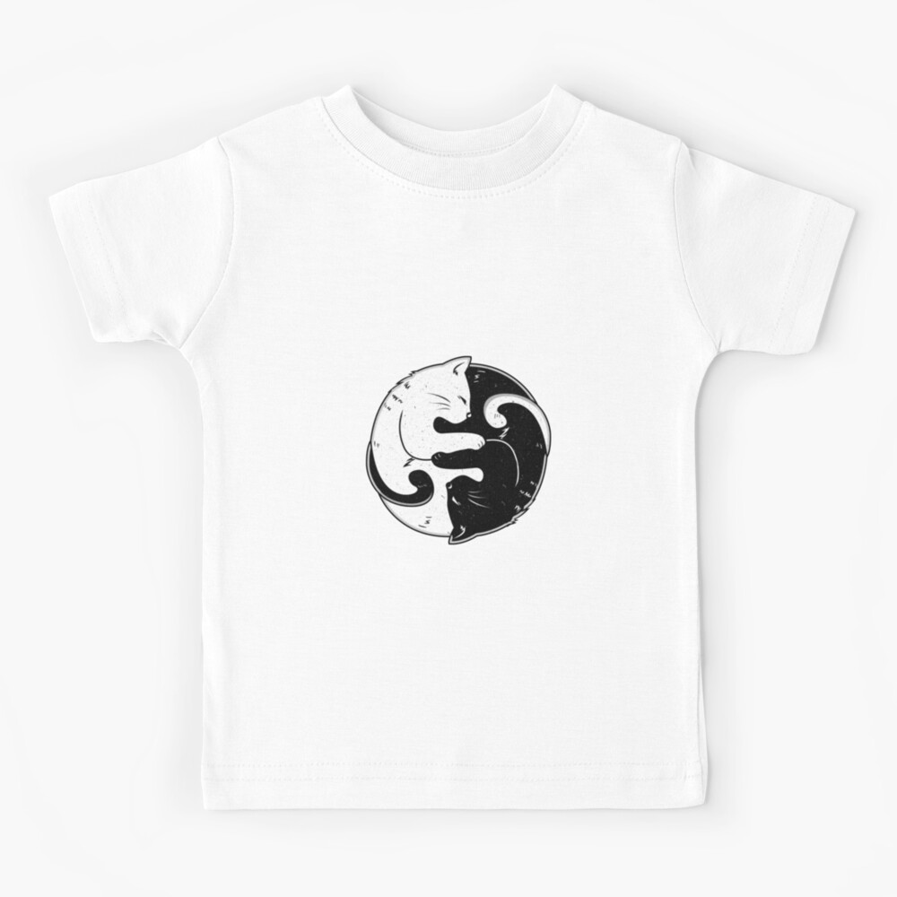 Pet Lover Tee Shirt Minimalist Cats Cat Tees Gift For Pet Lovers Cat Balance Cat Lover T-Shirt Gift for Cat Lovers Cat Yin Yang Shirt